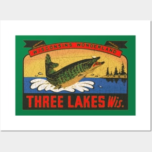 Three Lakes - Wisconsin Posters and Art